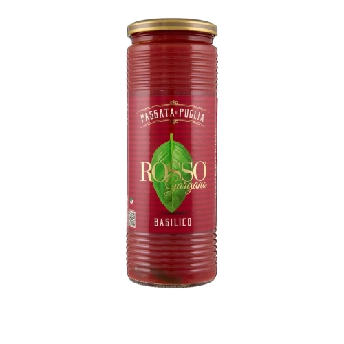 Przecier pomidorowy z liśćmi bazylii Passata di Pomodoro Basilico Rosso Gargano 690ml - widok szczegółowy 2