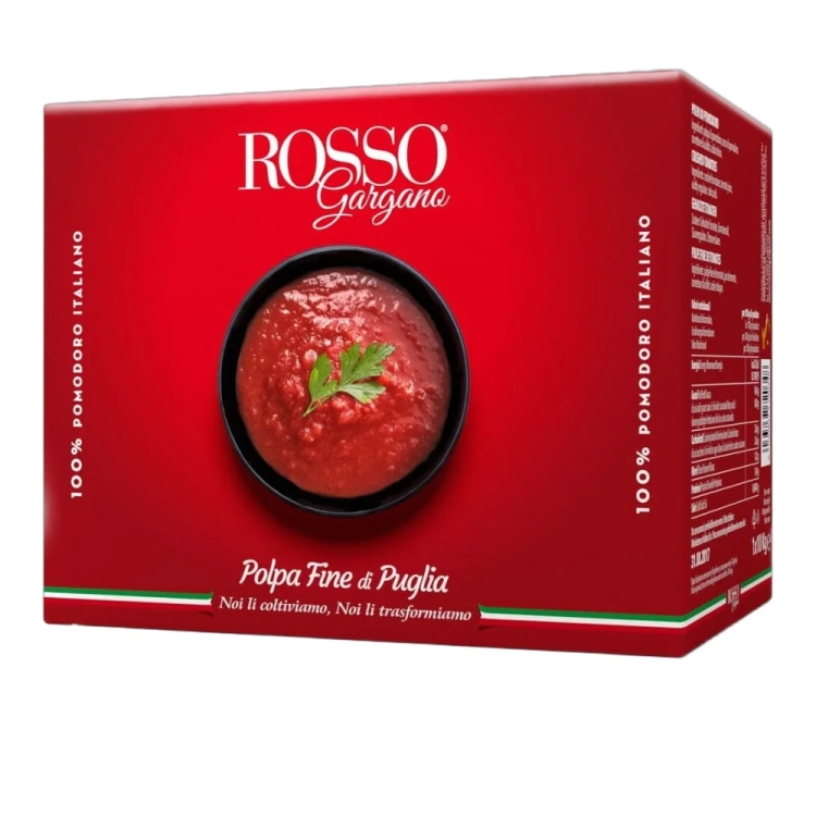 Pulpa pomidorowa sos na pizze bag in box  Rosso Gargano 10kg - widok szczegółowy 2