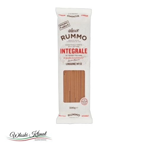 Makaron pełnoziarnisty spaghetti LINGUINE no.13 Integrale RUMMO 500g - widok z przodu / opakowanie