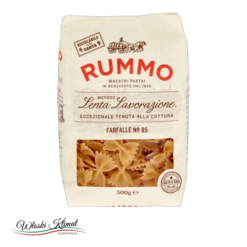 Makaron kokardki FARFALLE no.85 RUMMO 500G - widok z przodu / opakowanie
