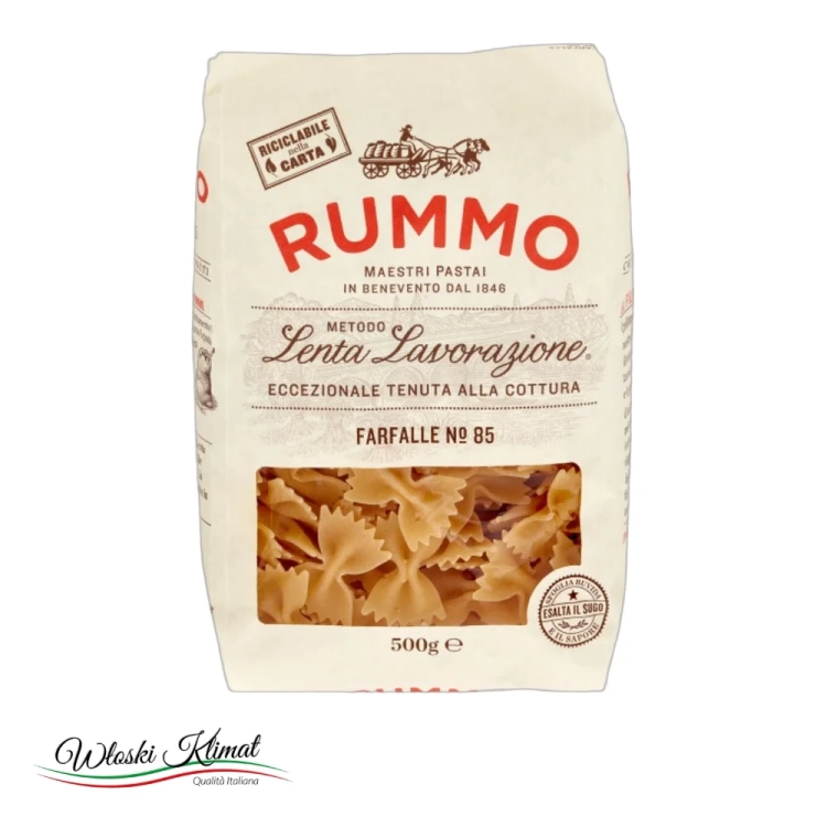 Makaron kokardki FARFALLE no.85 RUMMO 500G - widok z przodu / opakowanie