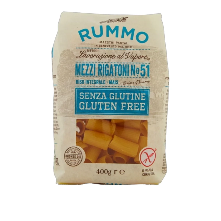 Makaron bez glutenu 1/2 Mezzi Rigatoni nr 51 RUMMO 400g - widok szczegółowy 2