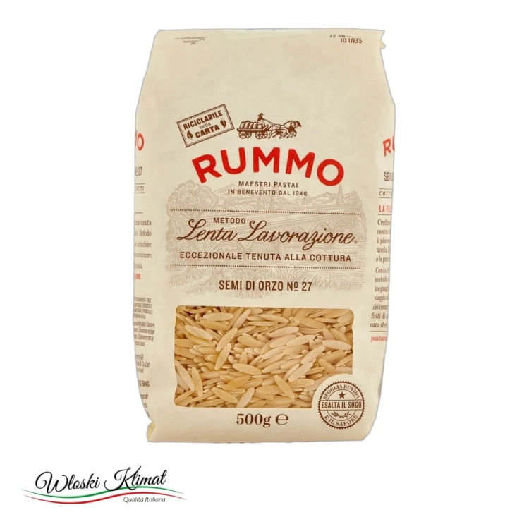 Makaron drobne ziarenka Semi di orzo nr 27 RUMMO  500g - widok z przodu / opakowanie