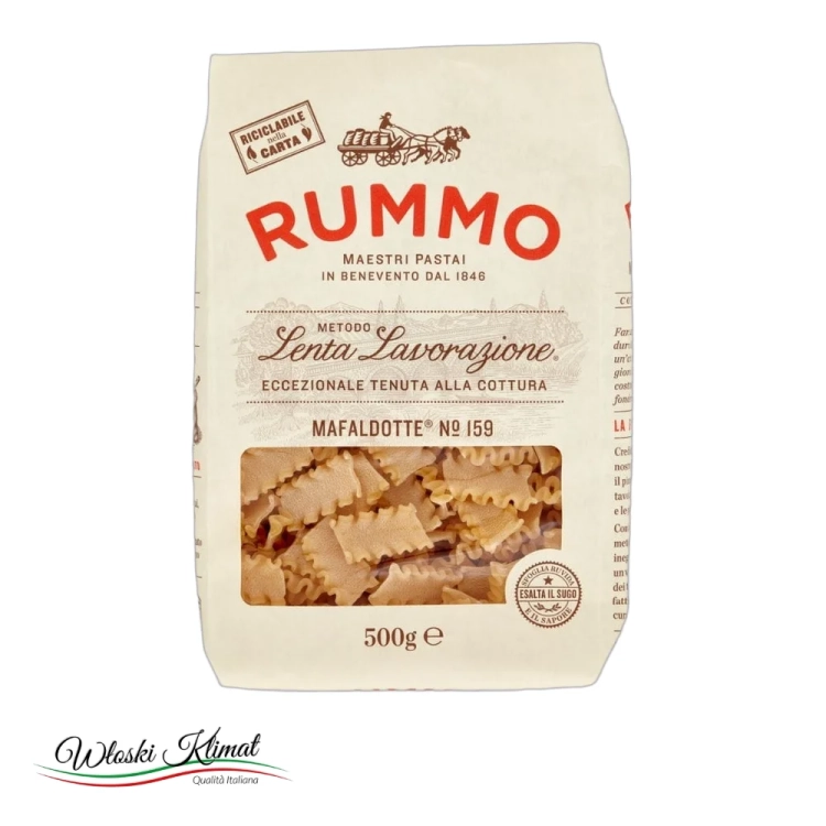 Makaron wstążka karbowana Mafaldotte nr 159 Rummo 500g - widok z przodu / opakowanie