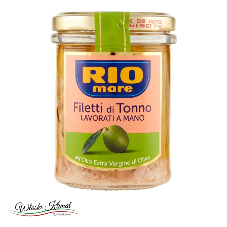 Tuńczyk w oliwie extra vergine RIO MARE 180g - widok z przodu / opakowanie