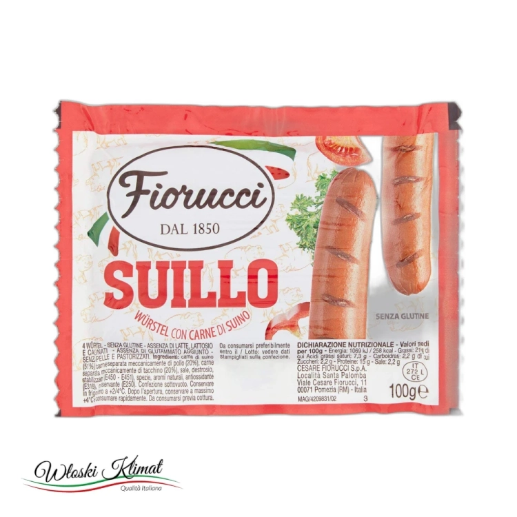 Parówki z mięsem wieprzowym Suillo Wurstel Fiorucci 100g widok 1