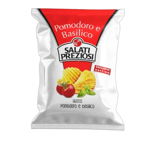 Chipsy o smaku pomidora z bazylią Pomodoro e Basilico SALATI PREZIOSI 110g - widok szczegółowy 2