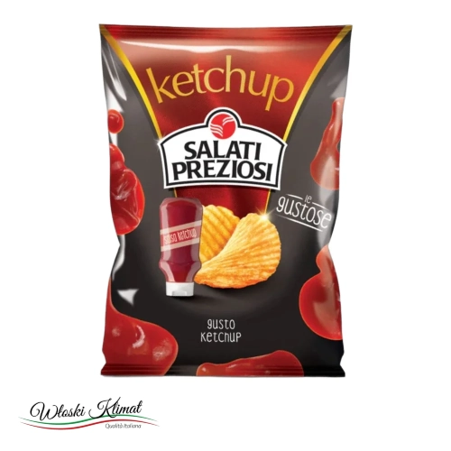 Chipsy o smaku ketchupu SALATI PREZIOSI 110g - widok z przodu / opakowanie