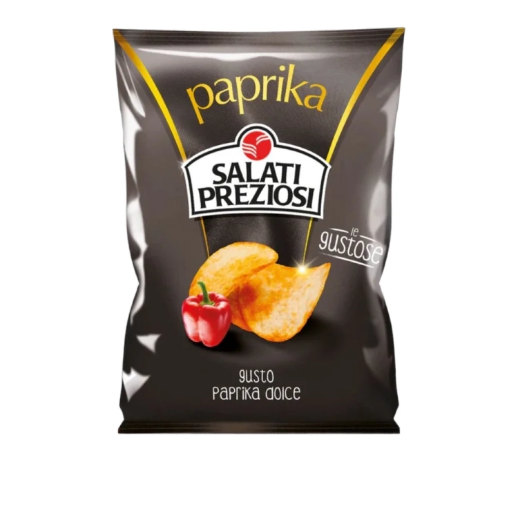 Chipsy o smaku paprykowym Patatine Paprika Dolce SALATI PREZIOSI 110g - widok szczegółowy 2