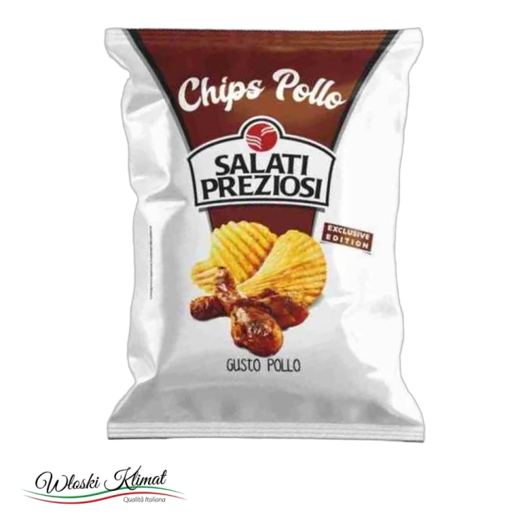 Chipsy o smaku kurczaka Pollo Salati Preziosi 110g - widok z przodu / opakowanie