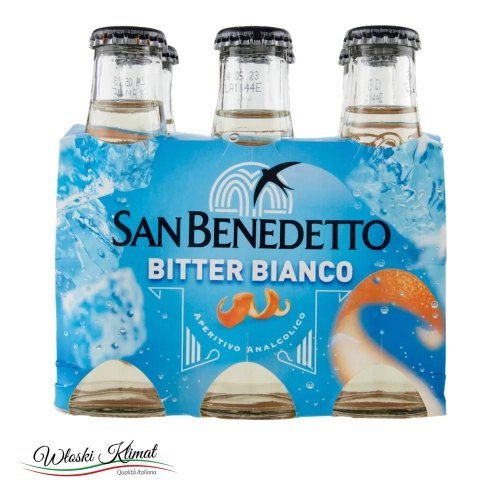 Napój bezalkoholowy  BITTER BIANCO S. BENEDETTO 6X100ML - widok z przodu / opakowanie