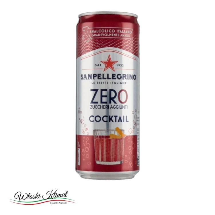 Napój gazowany Cocktail Zero San Pellegrino 330ml - widok z przodu / opakowanie