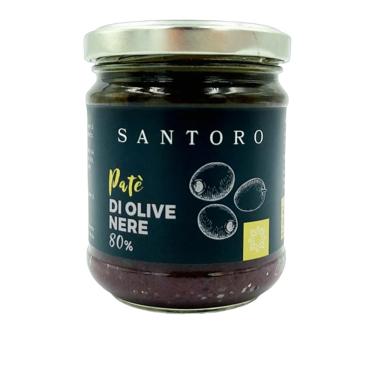 Pate' z czarnych oliwek Santoro 180 g - widok szczegółowy 2