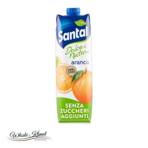 Napój z pomarańczy bez dodatku cukru Arancia Zero SANTAL 1L - widok z przodu / opakowanie