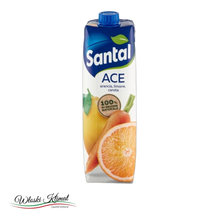 Napój z witaminami ACE Pomarańcza Cytryna Marchew SANTAL 1L - widok z przodu / opakowanie