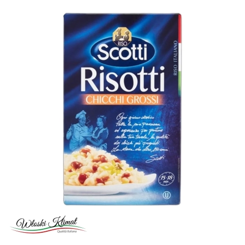 Ryż gruboziarnisty Chicchi Grossi Risotti Riso Scotti 1kg - widok z przodu / opakowanie