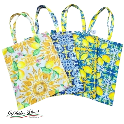Torba shopper materiałowa Sycylia Limoni Amare Etienne 96 by L&G - widok z przodu / opakowanie