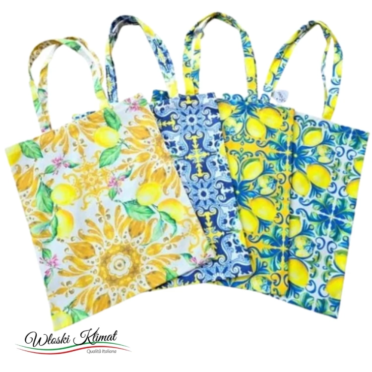 Torba shopper materiałowa Sycylia Limoni Amare Etienne 96 by L&G - widok z przodu / opakowanie