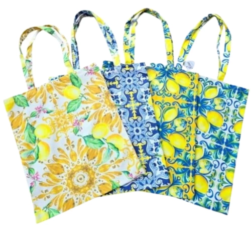 Torba shopper materiałowa Sycylia Limoni Amare Etienne 96 by L&G - widok szczegółowy 2