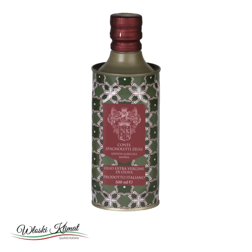 Oliwa Extra Vergine Italiano SPAGNOLETTI  500 ml - widok z przodu / opakowanie