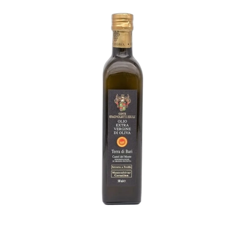 Oliwa z oliwek Extra Vergine Coratina DOP Castel del Monte Terre di Bari Spagnoletti 500 ml - widok szczegółowy 2