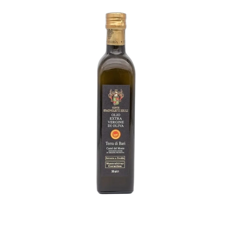 Oliwa z oliwek Extra Vergine Coratina DOP Castel del Monte Terre di Bari Spagnoletti 500 ml - widok szczegółowy 2