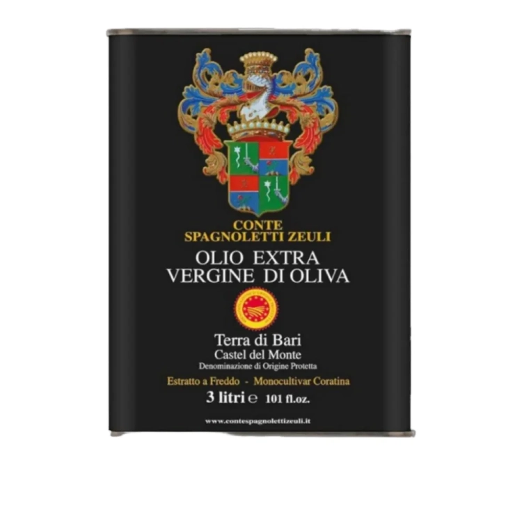 Oliwa Extra Vergine Terre di Bari DOP Italiano SPAGNOLETTI  3L - widok szczegółowy 2