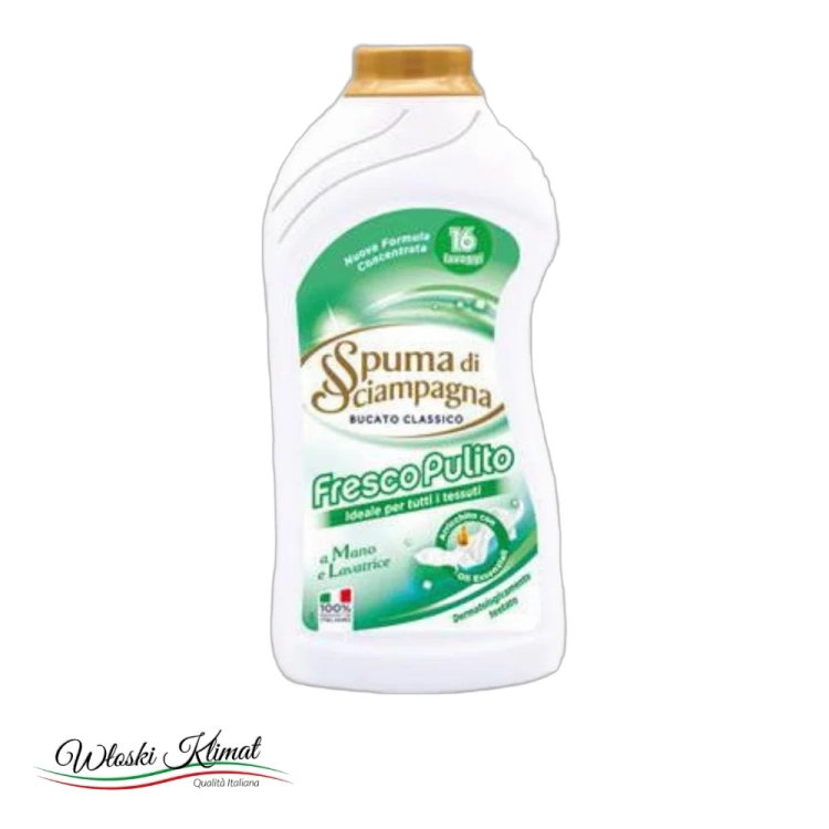 Płyn do prania Fresco Pulito Spuma di Sciampagna 800ml - widok z przodu / opakowanie