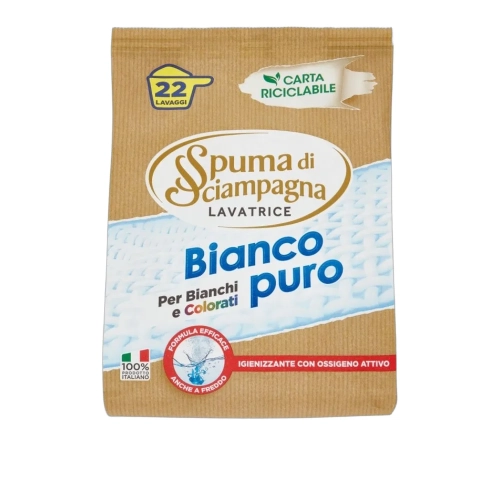 Proszek do prania białych tkanin Bianco Puro 22 prania Spuma di Sciampagna 900G - widok szczegółowy 2