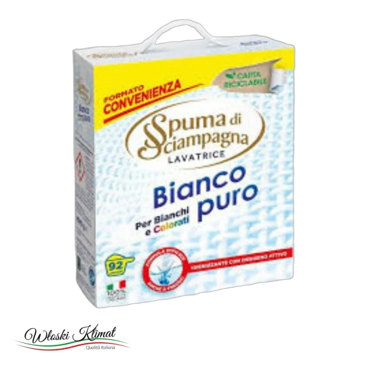 Proszek do prania uniwersalny Bianco Puro 92 prania Spuma di Sciampagna 4,14kg - widok z przodu / opakowanie
