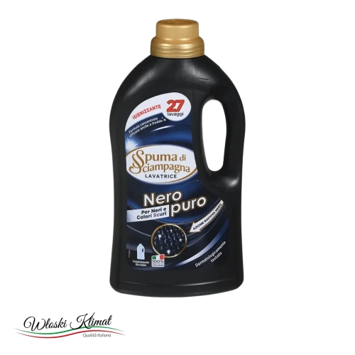 Płyn do prania ciemnych ubrań 27 prań Nero Puro Spuma di Scampagna 1,215ml - widok z przodu / opakowanie