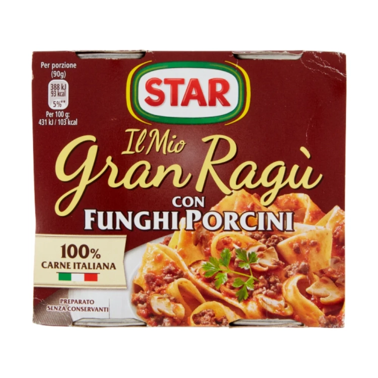 Ragu Porcini z mięsem i borowikami STAR 2 x 180 g - widok szczegółowy 2
