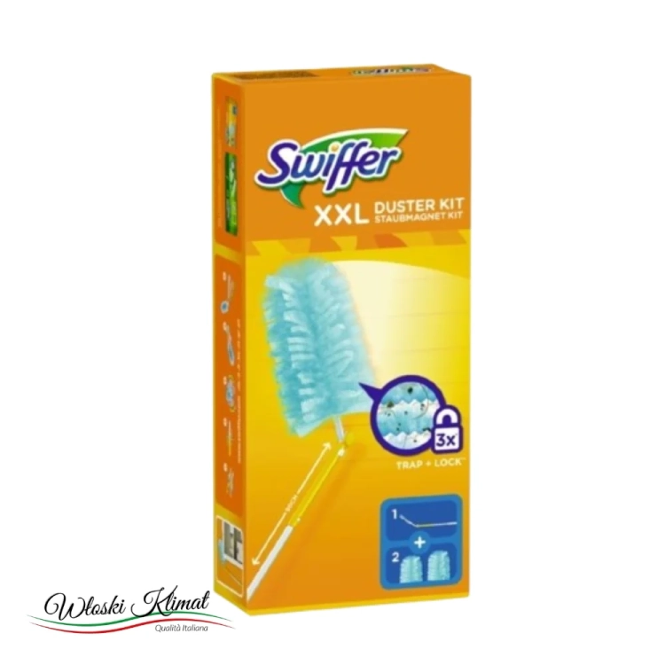 Miotełka teleskopowa z mikrofibry do kurzu XXL Kit + 2 wkłady Duster SWIFFER - widok z przodu / opakowanie