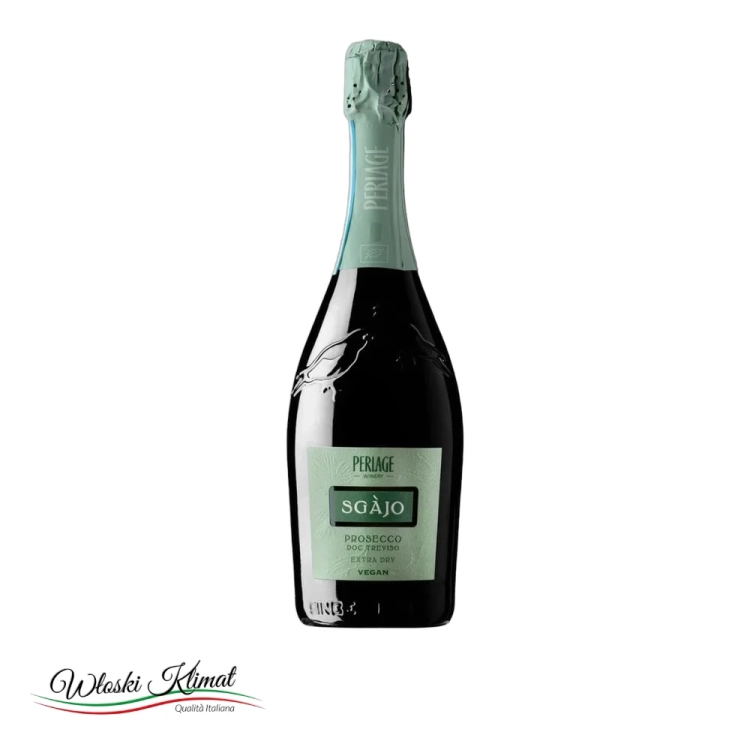 Wino musujące wegańskie Sgàjo Prosecco DOC Treviso Extra Dry 750ml - widok z przodu / opakowanie