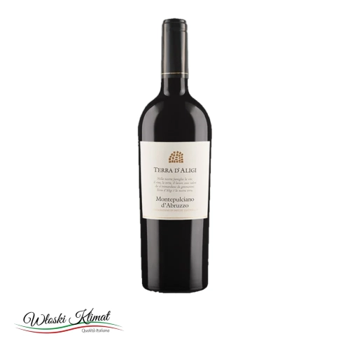 Wino czerwone Montepulciano d'Abruzzo DOC Terra d'Aligi 750ml - widok z przodu / opakowanie