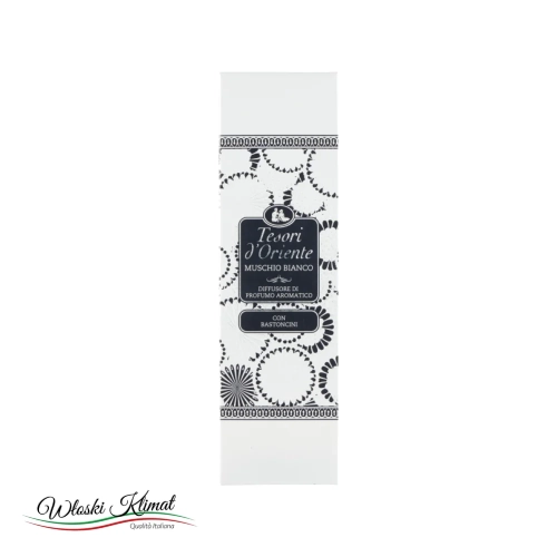 Dyfuzor zapachowy Piżmo Muschi Bianco Tesori d'Oriente 200 ml - widok z przodu / opakowanie