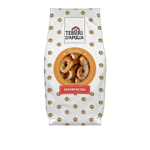 Precelki Tarallini Peperoncino Papryczka Chilli TESORI D'APULIA 200g - widok szczegółowy 2