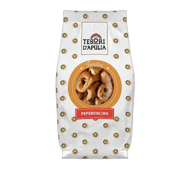 Precelki Tarallini Peperoncino Papryczka Chilli TESORI D'APULIA 200g - widok szczegółowy 2