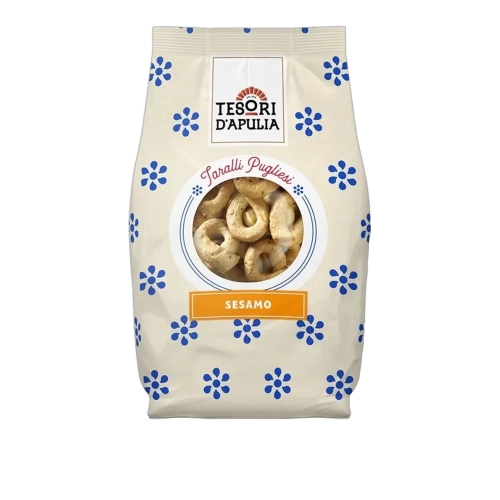 Taralli z sezamem Tesori d'Apulia 400g - widok szczegółowy 2
