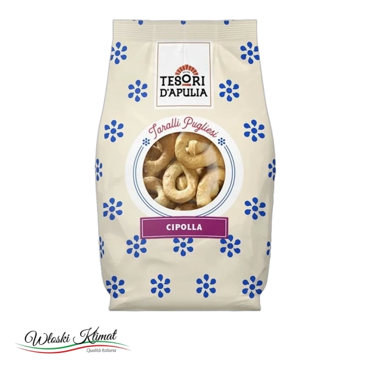 Taralli cebulowe Cipolla Tesori d'Apulia 400g - widok z przodu / opakowanie