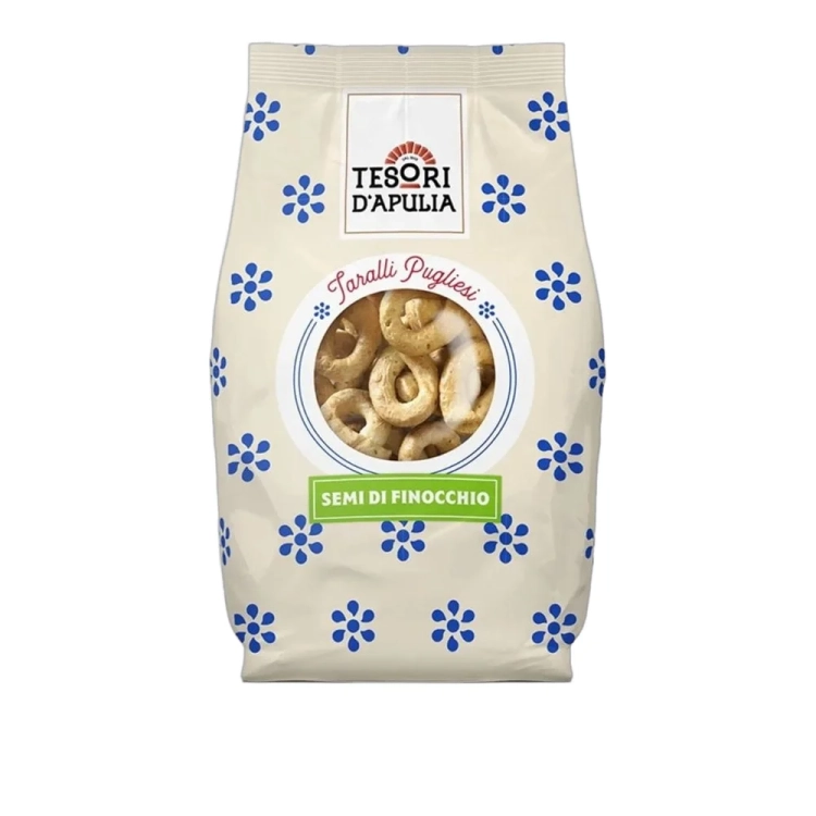 Taralli z nasionami kopru włoskiego Finocchio Tesori d'Apulia 400g - widok szczegółowy 2
