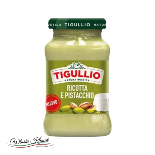 Sos z Serem Ricotta i Pistacjami pesto Ricotta e Pistacchio Tigullio 185g - widok z przodu / opakowanie