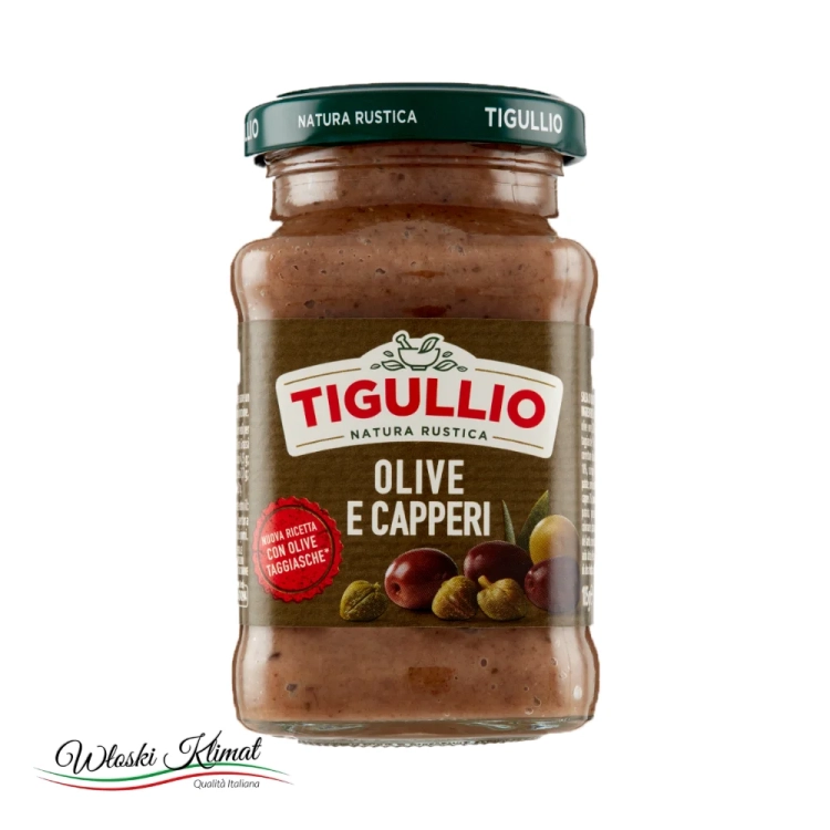Pesto z Oliwkami i Kaparami Tigullio 185 g - widok z przodu / opakowanie