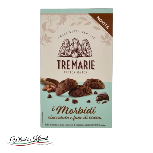 Ciastka kakaowe z kawałkami czekolady I Morbidi Tre Marie  300g - widok z przodu / opakowanie