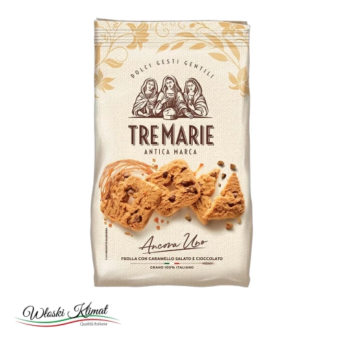Ciastka kruche karmelowe z kawałkami czekolady TRE MARIE 315G - widok z przodu / opakowanie