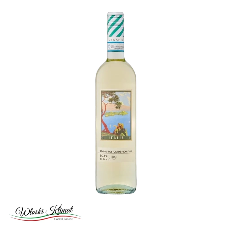 Wino białe Ekologiczne Revino Postcard from Italy Soave Organic 750ml - widok z przodu / opakowanie