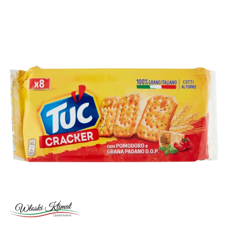 Krakersy pomidor i Grana Padano D.O.P. TUC ITALIA 250g - widok z przodu / opakowanie