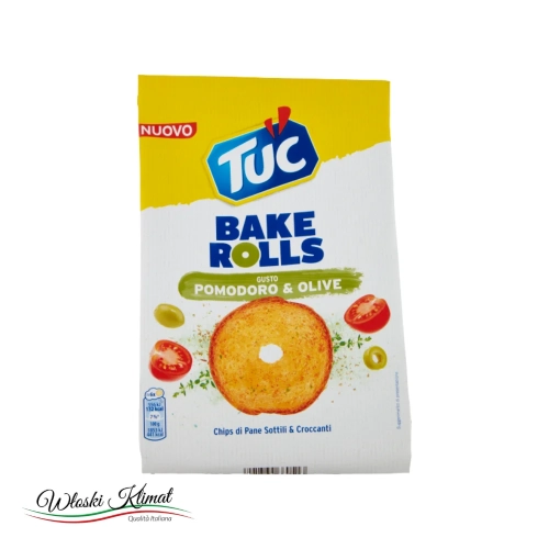 Krakersy  BAKE ROLLS al Gusto Pomodoro e Olive TUC 150 g - widok z przodu / opakowanie