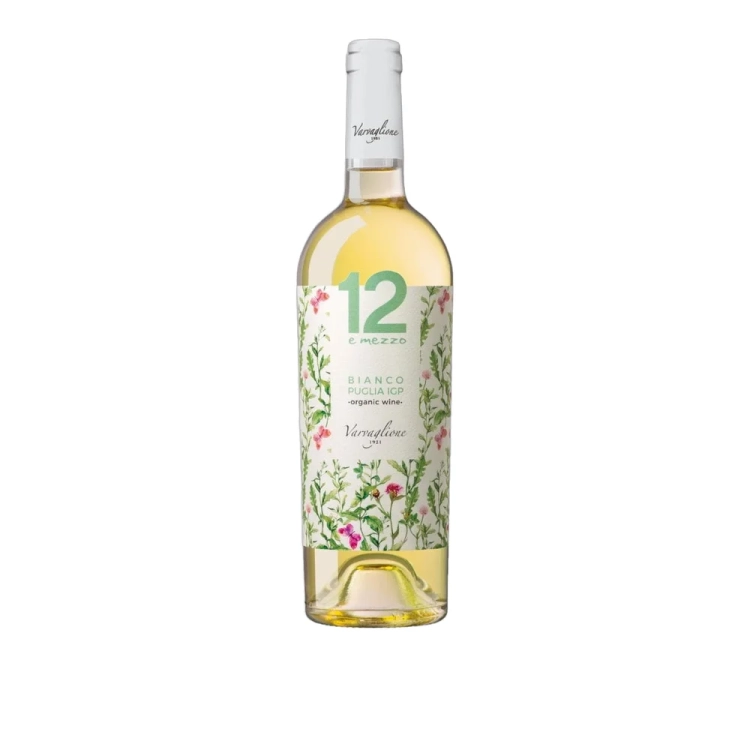 Wino białe 12 e mezzo organic Puglia IGP Varvaglione 750ml - widok szczegółowy 2