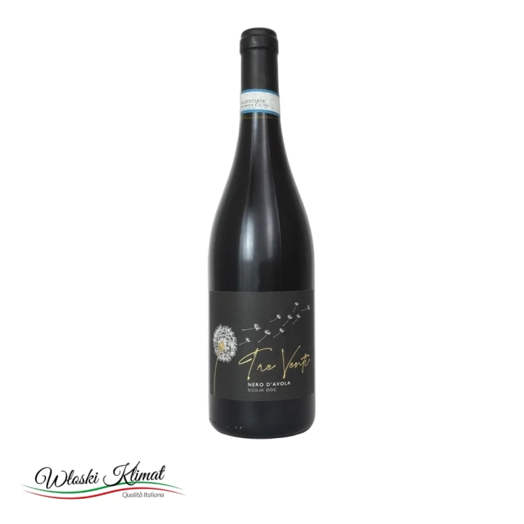 Wino czerwone Nero D'Avola Tre Venti 750ml - widok z przodu / opakowanie